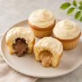 Stuffed Vanilla Cupcakes x4